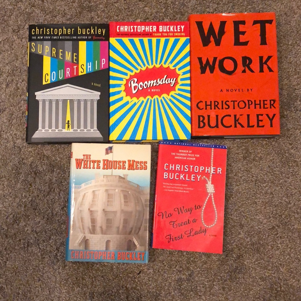 5 Novels by Christopher Buckley, great condition, 4 hardback & 1 paperback